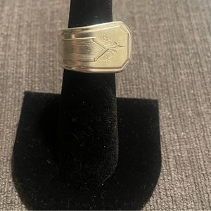 Handmade silver plate spoon ring